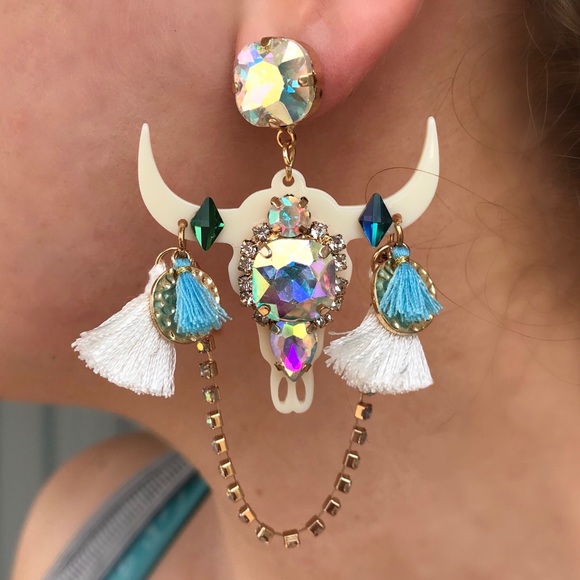 RM Boutique Jewelry - ✨NEW✨ Longhorn Bling Crystal Earrings